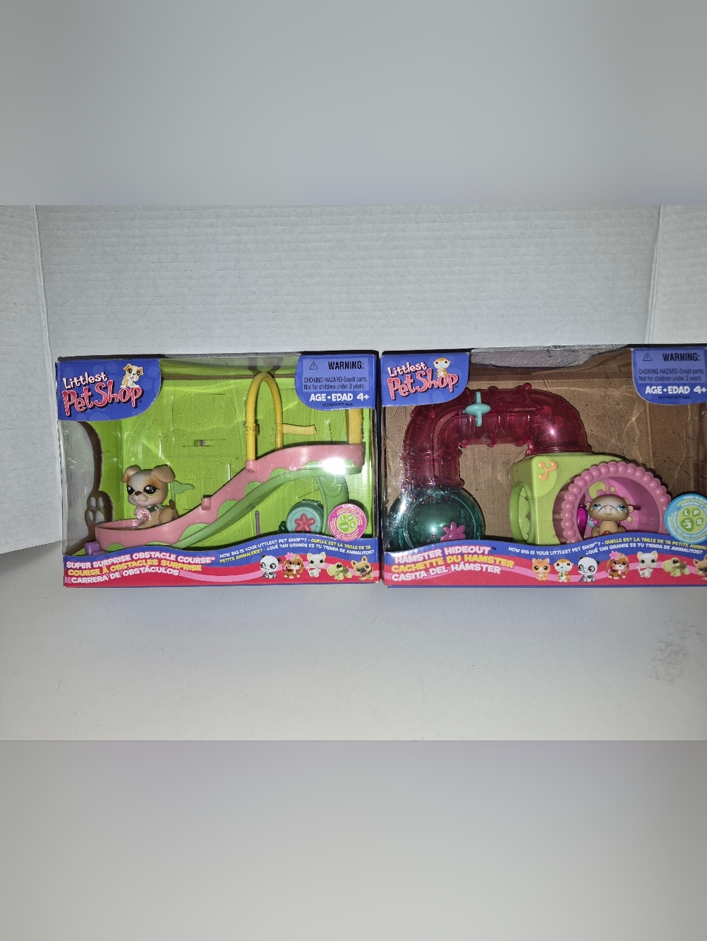 Littlest Pet Shop Hamster Hideout Playset & Dog Obstacle Course **Open Boxes **